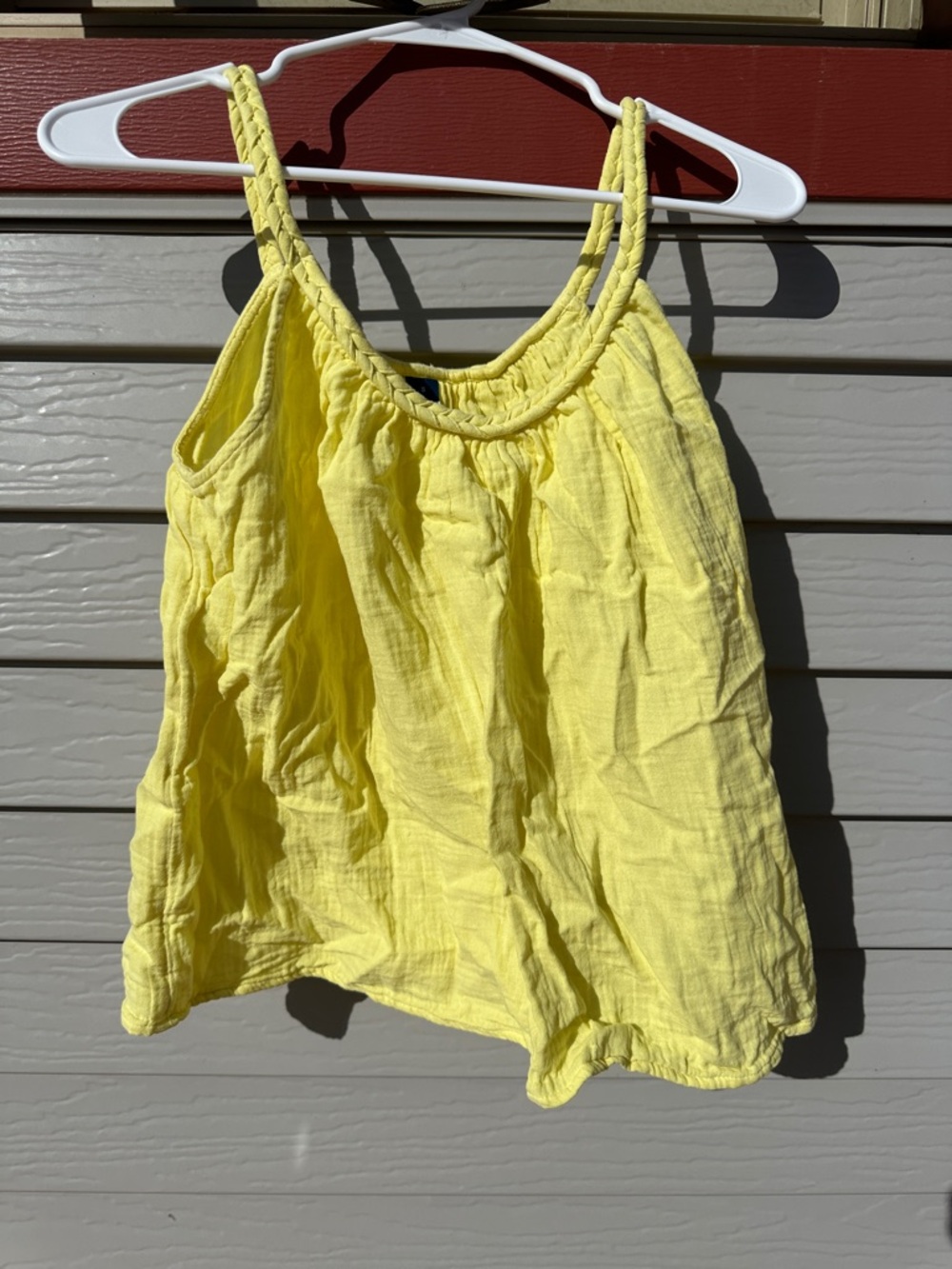 Old Navy Bright Yellow Braided-Strap Tank Top
